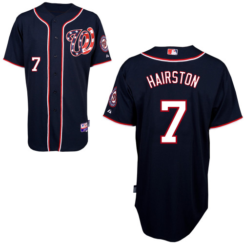 Scott Hairston #7 MLB Jersey-Washington Nationals Men's Authentic Alternate 2 Navy Blue Cool Base Baseball Jersey